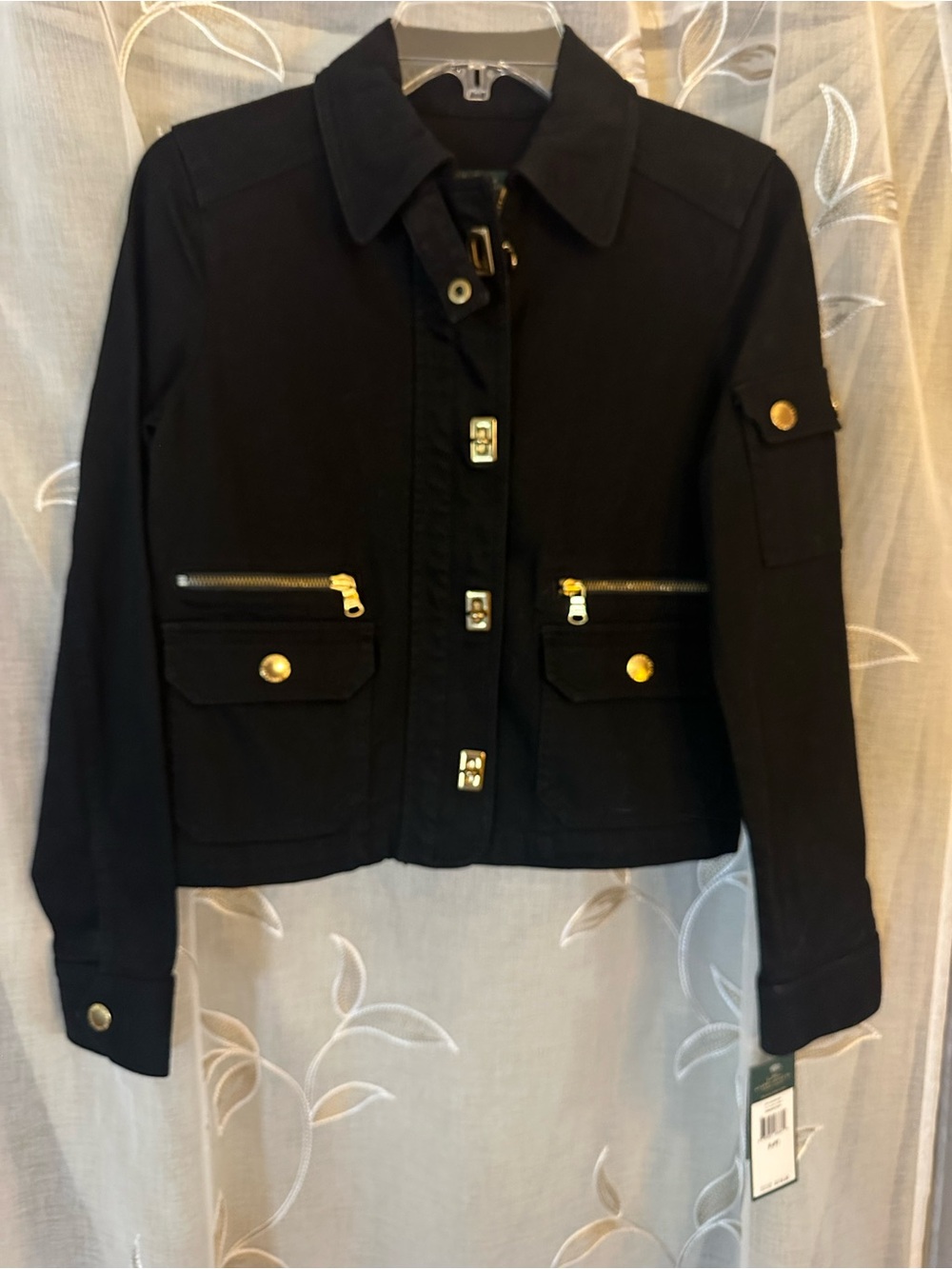 NWT Ralph Lauren LRL Manhattan Black Utility Denim Jacket P